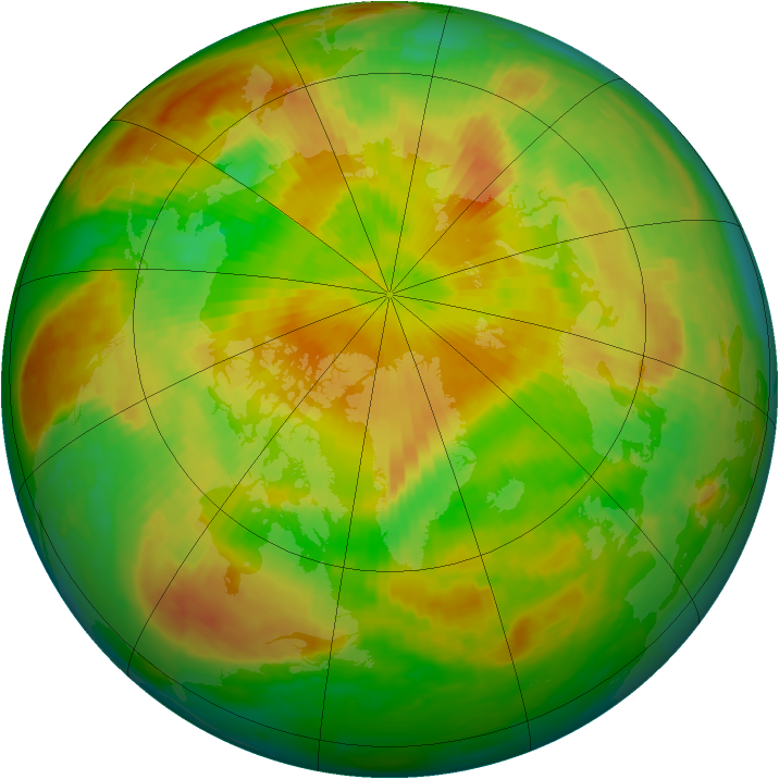 Arctic ozone map for 19 May 2002